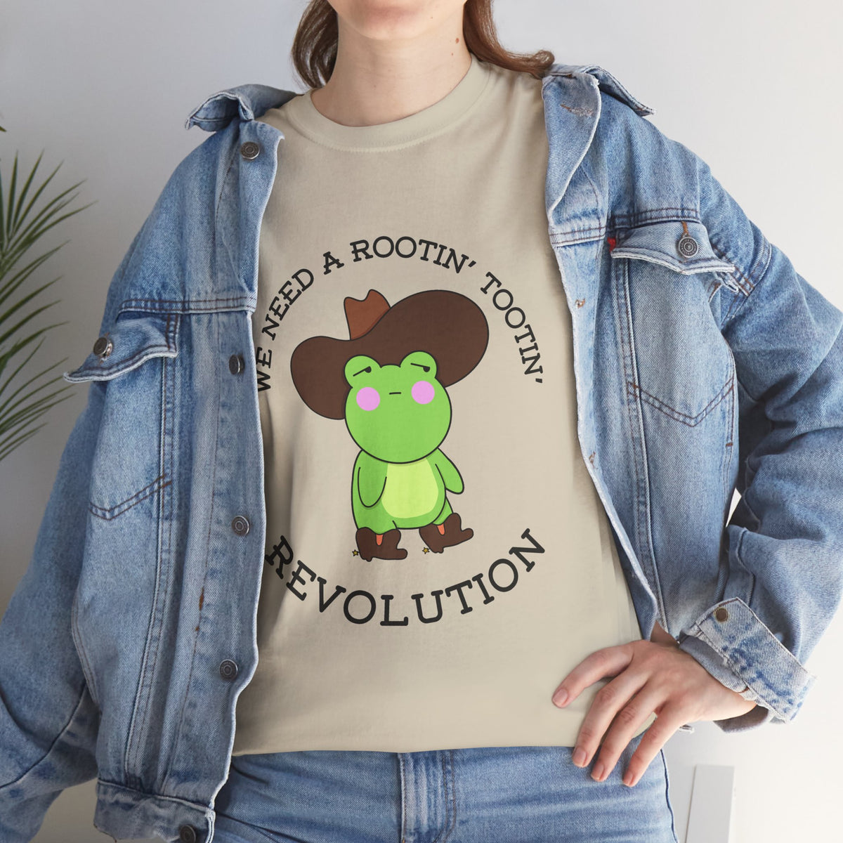 Frog Cowboy Tee — "We Need a Rootin' Tootin' Revolution" Funny Graphic T-Shirt