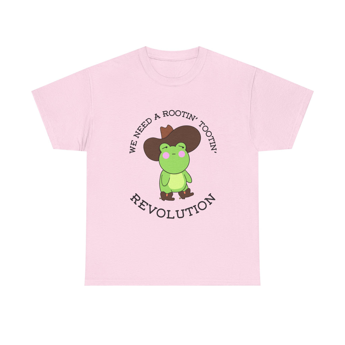 Frog Cowboy Tee — "We Need a Rootin' Tootin' Revolution" Funny Graphic T-Shirt