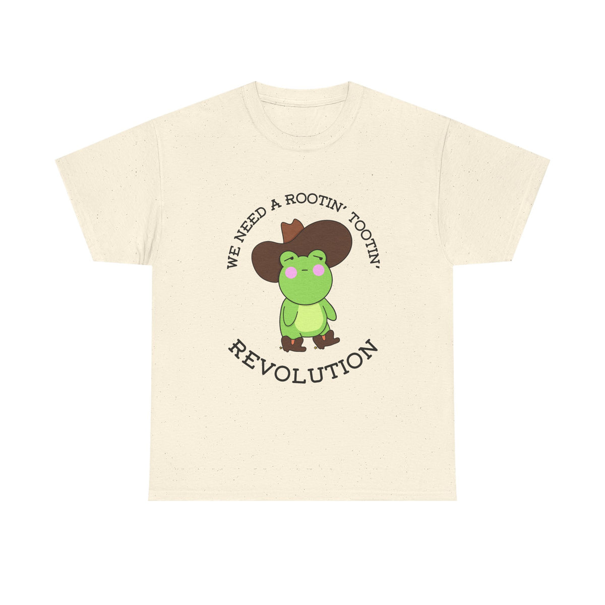 Frog Cowboy Tee — "We Need a Rootin' Tootin' Revolution" Funny Graphic T-Shirt
