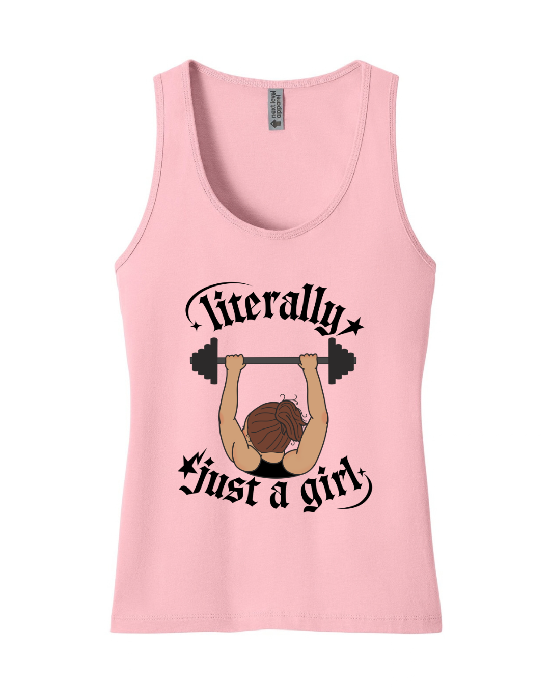 Literally Just a Girl Weightlifting Tank Top — Women’s Fitness Tank