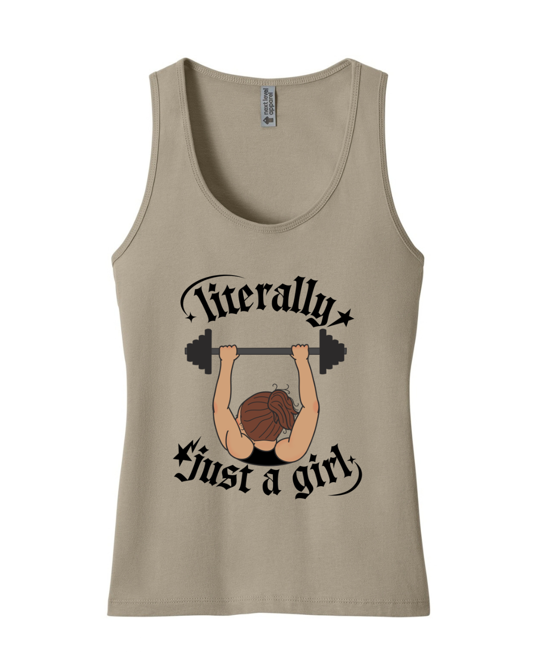Literally Just a Girl Weightlifting Tank Top — Women’s Fitness Tank