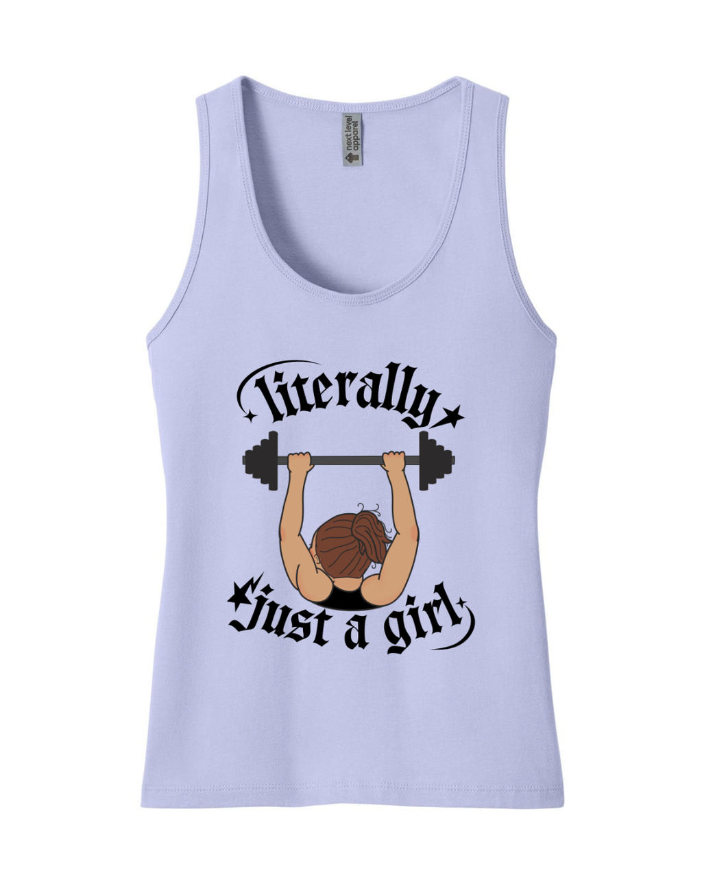 Literally Just a Girl Weightlifting Tank Top — Women’s Fitness Tank