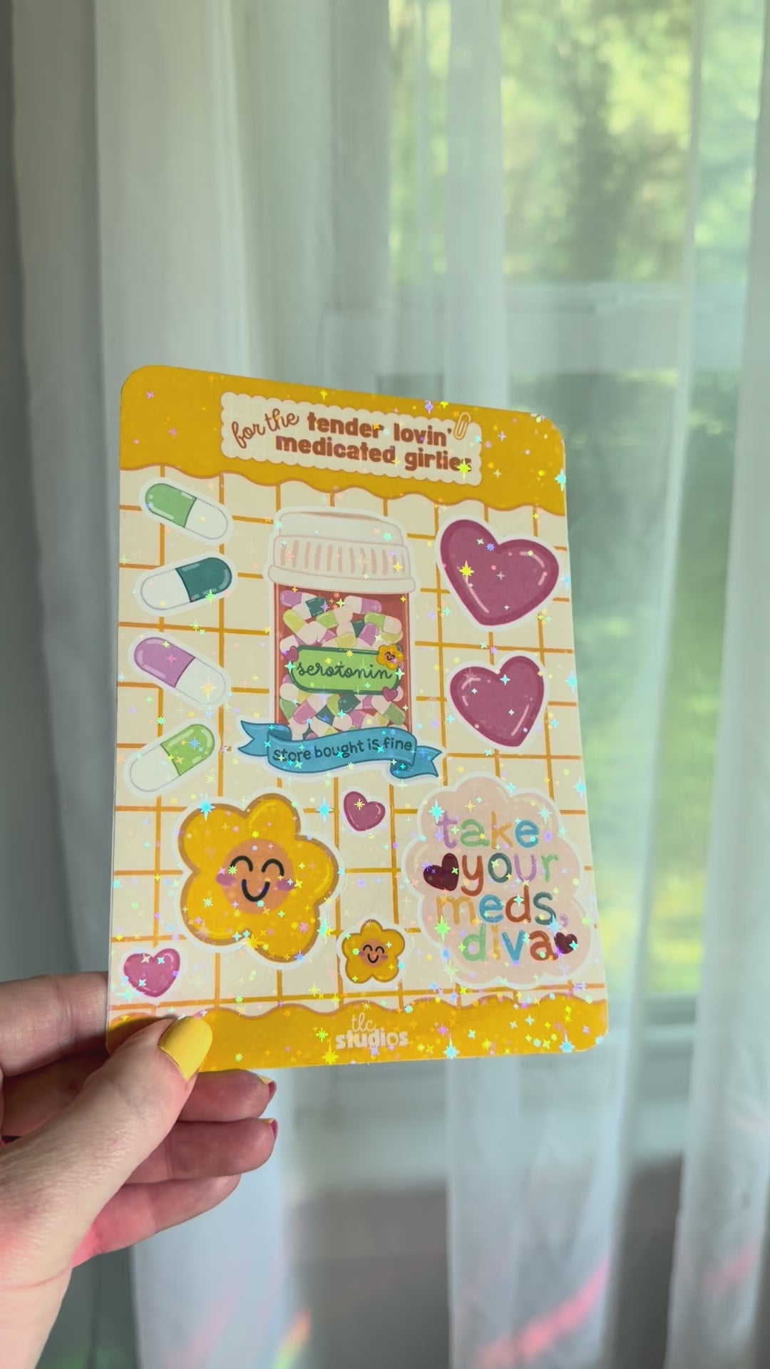 Serotonin Sticker Sheet for the Tender Lovin' Medicated Girlies